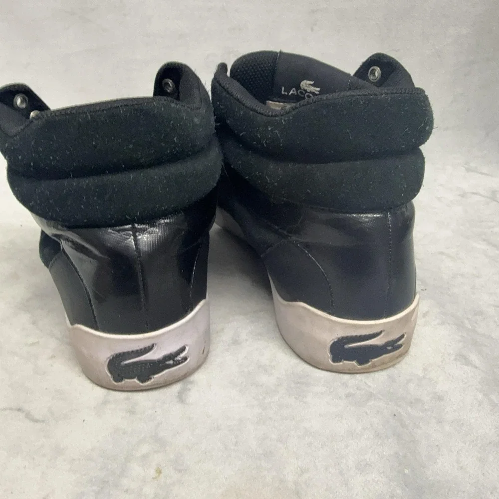 Lacoste Spectral LS SCM Shoes Mens Size 9.5 Black High Top Casual Sneakers